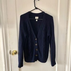 Vintage Navy Blue Cardigan